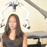 Patient receiving low-level laser therapy
